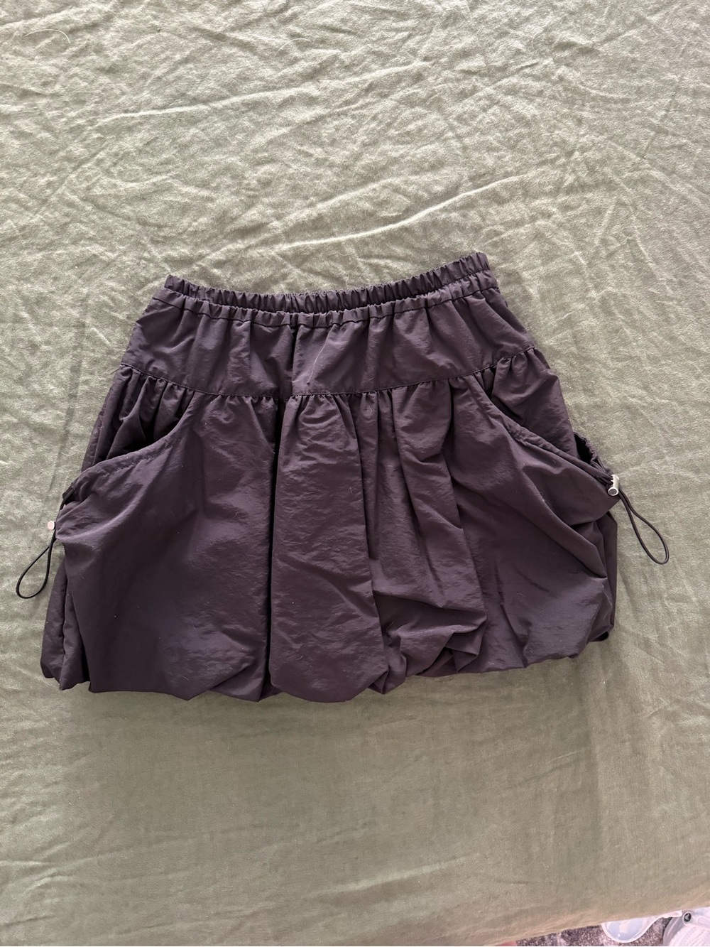 Japanese Black Bubble Skirt - Stretch Waist